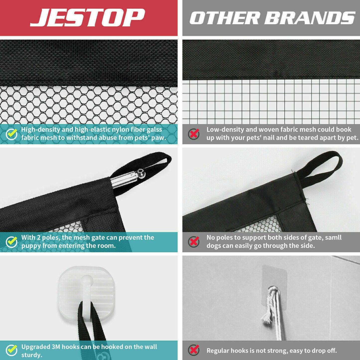 Pet Safety Mesh Fence Gate