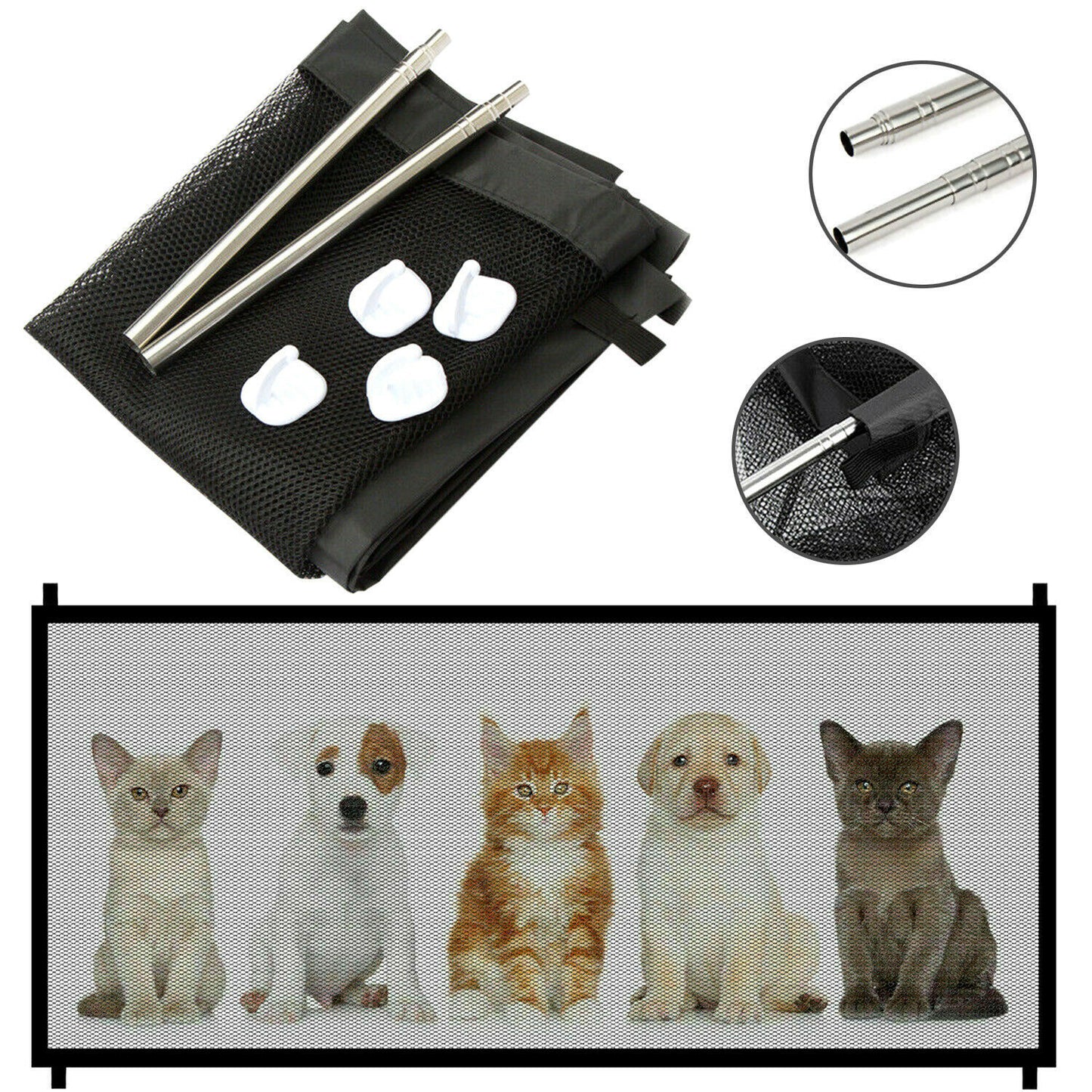 Pet Safety Mesh Fence Gate