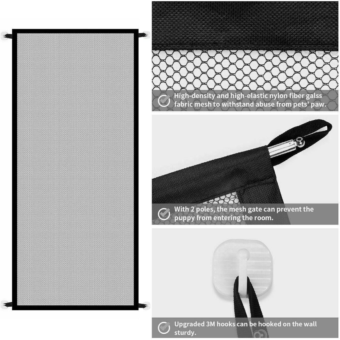 Pet Safety Mesh Fence Gate
